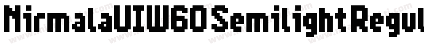 NirmalaUIW60 Semilight Regular字体转换